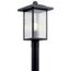 Capanna 18.25" 1 Light Post Light w/ Clear Water Glass (Textured (Black)