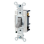 20A, 120/277V Toggle 3-way AC Quiet Switch, Heavy Duty Spec Grade, Grounding, Back & Side Wired (Gray)