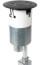 4" Evolution Poke-Thru Device, Pre-Wired Dual Service, 4 Outlets (Black)