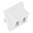 2-port Angled MOS Quickport, Adapter, 1.5 Units High (White)