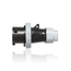 30A, 600V 3-Phase, 3P, 4W, LEV Series IEC 60309-1 & 60309-2 Pin & Sleeve Plug, IP66/IP67/IP68/IP69K, Watertight (Black)
