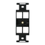 Quickport, Duplex Type 106 Insert, 4-port (Black)