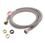 60" Universal Braided Stainless Steel Hose Faucet Connector (1/2 FIP x 3/8", 7/16", 1/2" Compression 1/2" FIP)