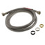 72" Universal Braided Stainless Steel Hose Faucet Connector (1/2 FIP x 3/8", 7/16", 1/2" Compression, 1/2" FIP)