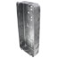 10-7/16" L x 4-1/2" W x 1-5/8" D 4-Gang Steel Box w/ 1/2" and 3/4" Knockouts