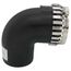 4" PolyPro 90° Black UV Resistant Elbow w/ LB2