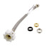 12" Click Seal Braided Hose Universal Toilet Connector (3/8", 7/16", 1/2" Comp) and (1/2 FIP) x 7/8" Ballcock
