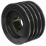 4 Groove Gripbelt Split Taper Sheave, A, AX, B, and BX Belt, 7.75" OD