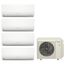 36,000 BTU, R-32, 21 SEER2 Ductless Four Zone Heat Pump Package (7+7+7+15)
