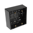 Surface-mount Back Box, Dual-Gang, 1.89" Box Depth (Black)