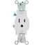 Commercial-Grade Single Receptacle, NEMA 5-15R - White (15A, 125V, 2P)