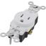 Commercial-Grade Single Receptacle, NEMA 5-15R - White (15A, 125V, 2P)