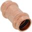 1/2" Press Copper Coupling, No-Stop