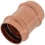 1-1/4" Press Copper Coupling, No-Stop