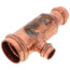 1-1/4" x 3/4" x 1/2" Press Copper Tee