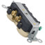 Commercial Grade Duplex Self-Grounding Receptacle, Side Wire, 15A, NEMA 6-15R - Ivory (250V)