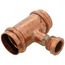 1-1/4" x 1-1/4" x 1/2" Press x Press x Female Copper Tee