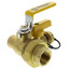3/4" Full Port Forged Brass Ball Valve w/ Single Union End, Hi Flow Hose Drain & Reversible Handle (Lead Free)