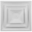 4-Way Steel Ceiling Diffuser w/ 12" Collar (FPD Series)