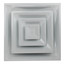 Steel Fixed Pattern Diffuser w/ 8" Collar (FPD3 Series)