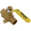 1/2" Sweat Full Port Forged Brass Ball Valve w/ Bleeder (Lead Free)