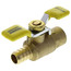 1/2" PEX x Sweat Ball Valve with Wing Handle