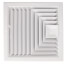 12" x 12" (Wall Opening Size) White Ceiling Diffuser (A503MS Series)