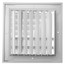 8" x 8" (Wall Opening Size) White 2-Way Corner Ceiling Diffuser (A505MS Series)