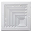 8" x 8" (Wall Opening Size) White 2-Way Corner Ceiling Diffuser (A505MS Series)