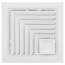 10" x 10" (Wall Opening Size) White Ceiling Diffuser (A505MS Series)