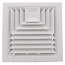 10" x 10" (Wall Opening Size) White Ceiling Diffuser (A503OB Series)