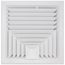 12" x 12" (Wall Opening Size) White Ceiling Diffuser (A503OB Series)