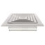 10" x 10" (Wall Opening Size) White Ceiling Diffuser (A504OB Series)