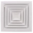 10" x 10" (Wall Opening Size) White Ceiling Diffuser (A504OB Series)