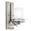 Hendrik 12" 1 Light Wall Sconce w/ Satin Etched Cased Opal Glass (Brushed Nickel)