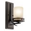 Hendrik 12" 1 Light Wall Sconce w/ Light Umber Etched Glass (Olde Bronze)