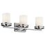 Hendrik 24" 3 Light Vanity Light w/ Satin Etched Cased Opal Glass (Chrome)