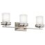 Hendrik 24" 3 Light Vanity Light w/ Satin Etched Cased Opal Glass (Brushed Nickel)