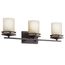 Hendrik 24" 3 Light Vanity Light w/ Light Umber Etched Glass (Olde Bronze)