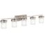Hendrik 43" 5 Light Vanity Light w/ Satin Etched Cased Opal (Brushed Nickel)