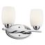 Eileen 14.25" 2 Light Vanity Light w/ Satin Etched Cased Opal Glass (Chrome)