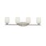 Eileen 33.75" 4 Light Vanity Light w/ Satin Etched Cased Opal Glass (Brushed Nickel)