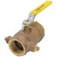 1-1/4" Gas Shut-Off Ball Valve, 1/4" Tap (Dual Tapped)