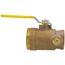 1-1/4" Gas Shut-Off Ball Valve, 1/4" Tap (Dual Tapped)