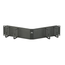 Angled Horizontal Patch Cord Organizer, 2 Ru, 2" D-rings