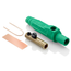 15 Series Cam-Type Female Plug, Contact & Insulator, Detachable, Single Set Screw Termination, #8, #2 AWG, 150A Max, Type 3R When Mated (Green)