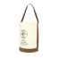 12" Canvas Bucket with Leather Bottom