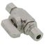 1/8" Nom Comp (1/4" OD)  x 1/4" OD Comp Straight In-Line Stop & Isolation Valve, Lead Free (Chrome Plated)