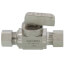 1/4" Nom Comp (3/8" OD) x 3/8" OD Comp Straight In-Line Stop & Isolation Valve, Lead Free (Chrome Plated)