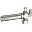 5/8" OD Comp x 3/8" OD Comp Straight Stop Valve w/ Water Hammer Arrester, Lead Free (Chrome Plated)